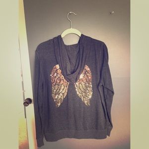 Victoria’s Secret zip up hoodie wing detailing